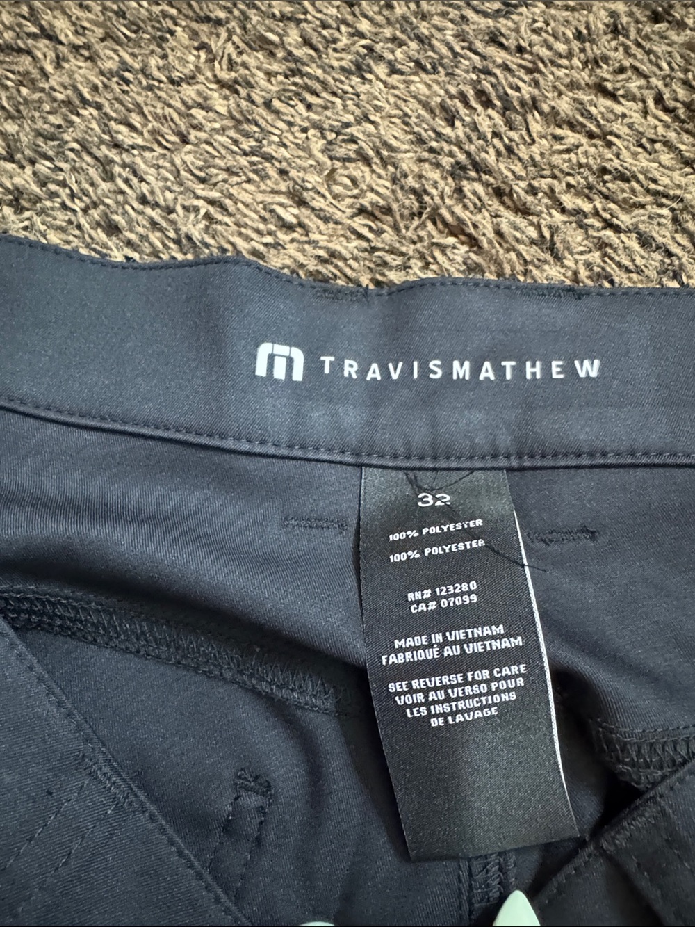TravisMathew Men's Black Performance Pants - Picture 2 of 5